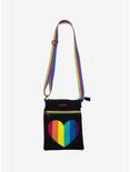 Loungefly Rainbow Heart Passport Crossbody Bag, , hi-res