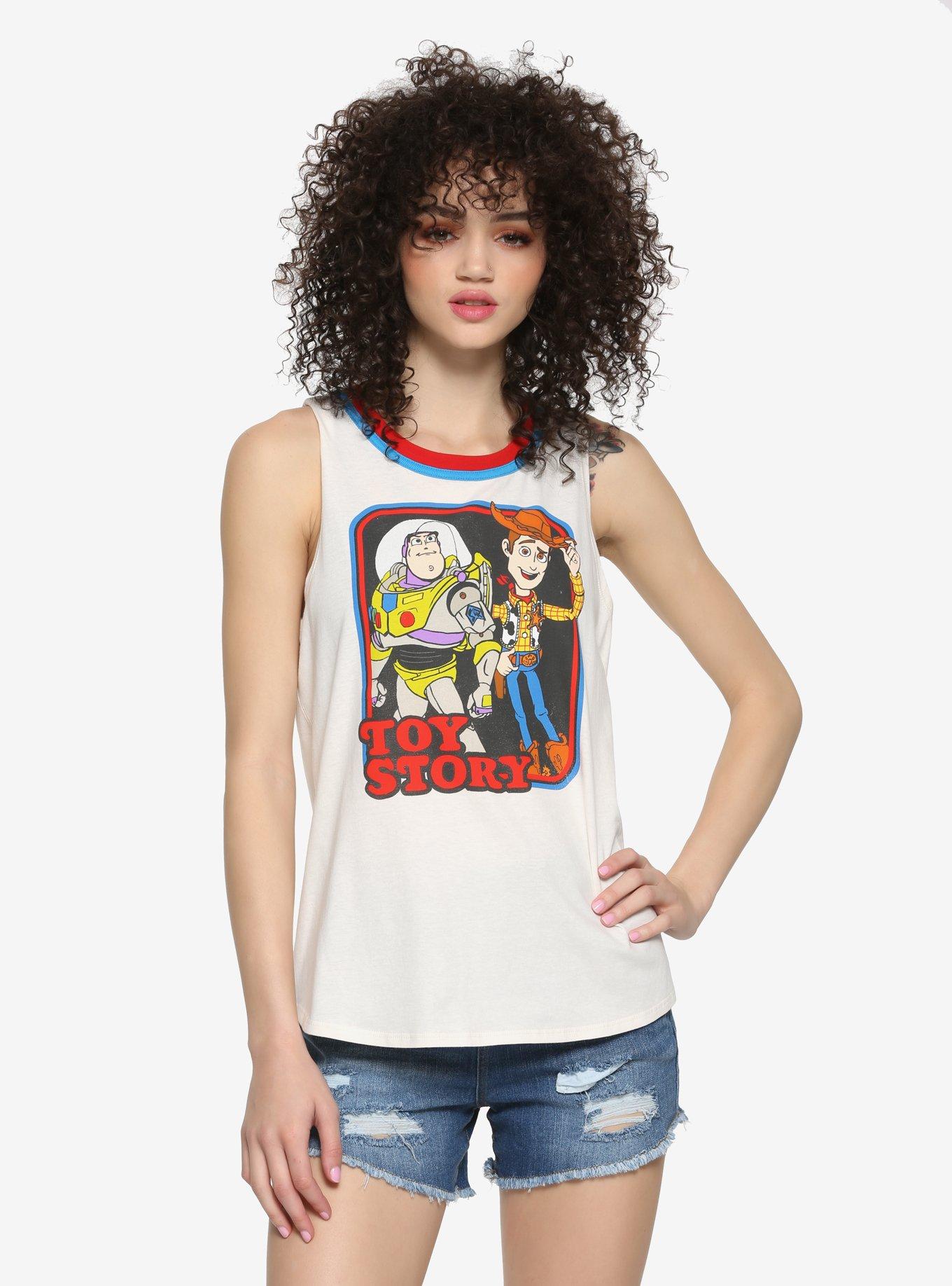 Disney Pixar Toy Story Woody & Buzz Girls Ringer Tank Top, MULTI, hi-res