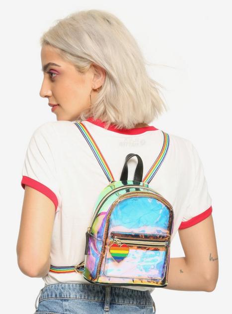 Mini iridescent online backpack