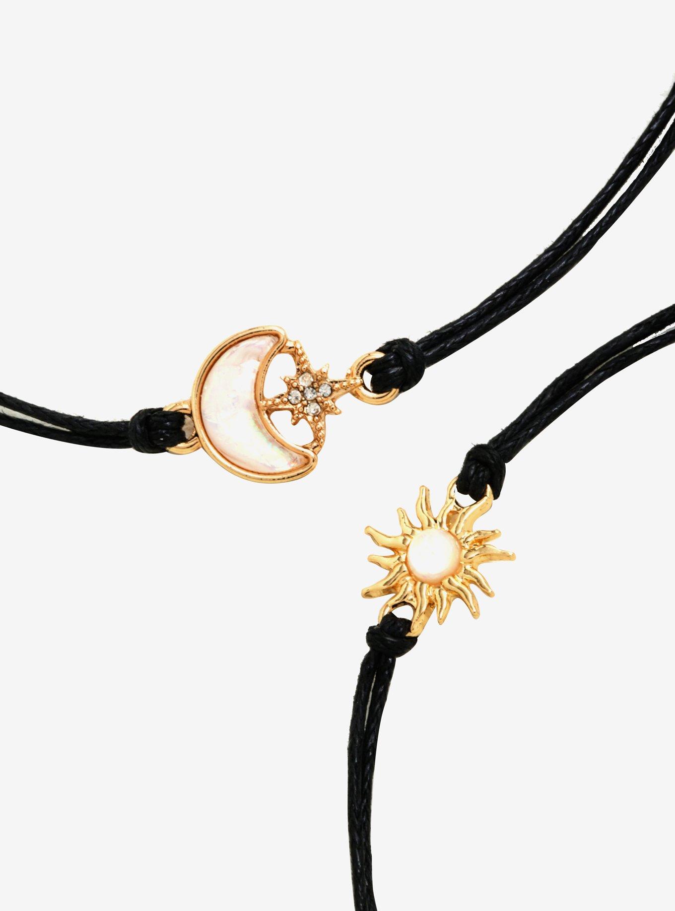 Sun Moon Best Friend Cord Bracelet Set, , hi-res