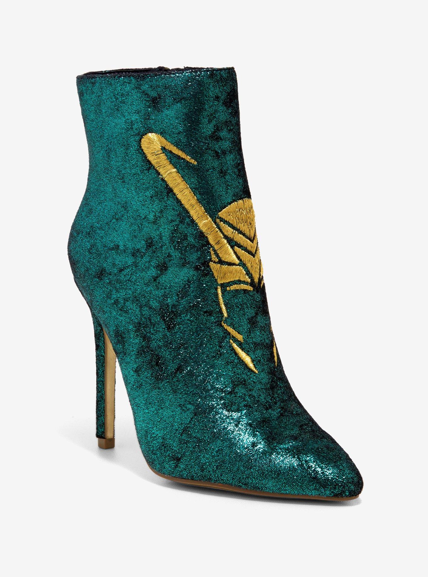 Her Universe Marvel Avengers Loki Heel Booties, MULTI, hi-res