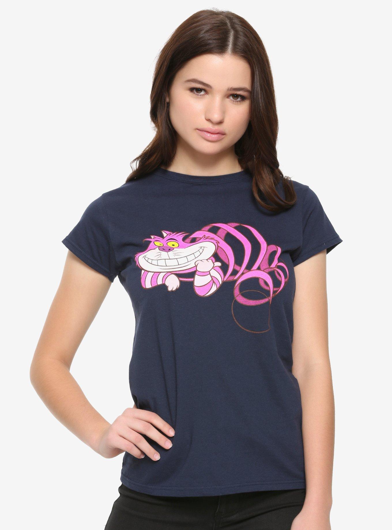 Disney Alice In Wonderland Cheshire Cat Spiral Girls T-Shirt, MAGENTA, hi-res