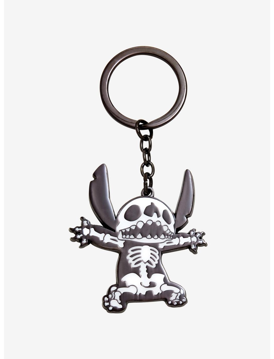 Disney Lilo & Stitch Skeleton Enamel Key Chain, , hi-res