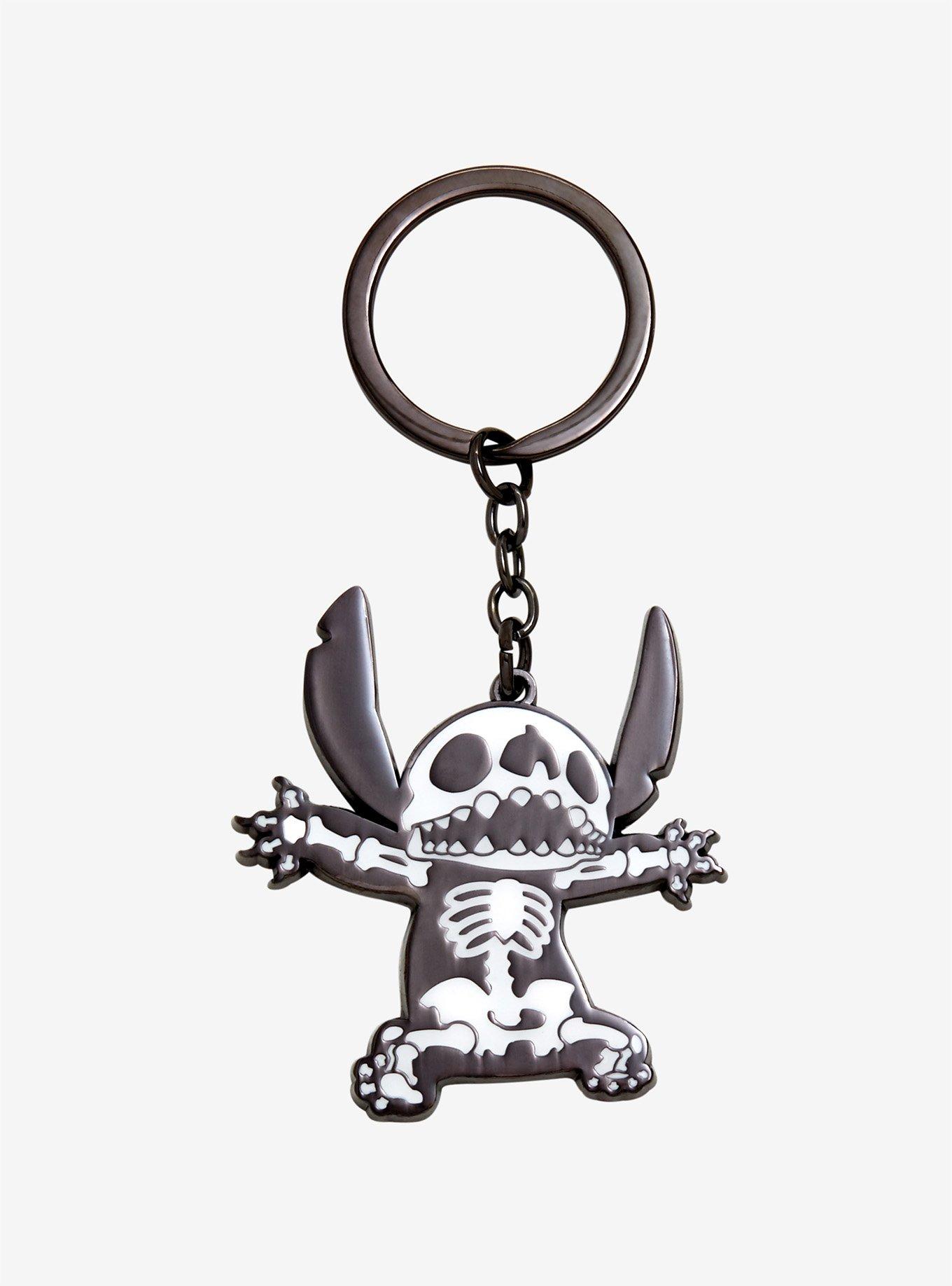 Disney Lilo & Stitch Skeleton Enamel Key Chain, , hi-res