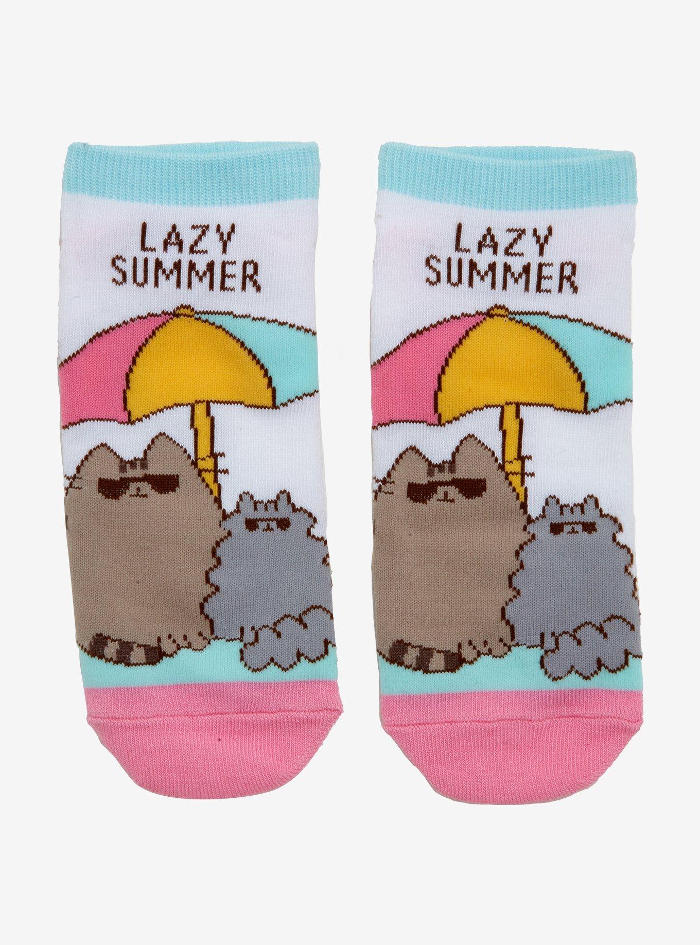 Pusheen Lazy Summer No-Show Socks, , hi-res