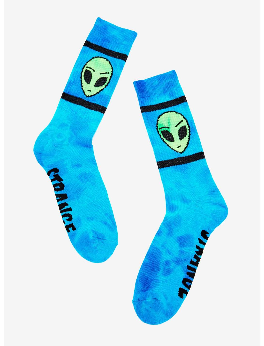 Alien Tie-Dye Crew Socks, , hi-res