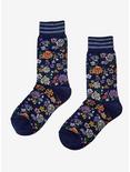 Floral Crew Socks, , hi-res