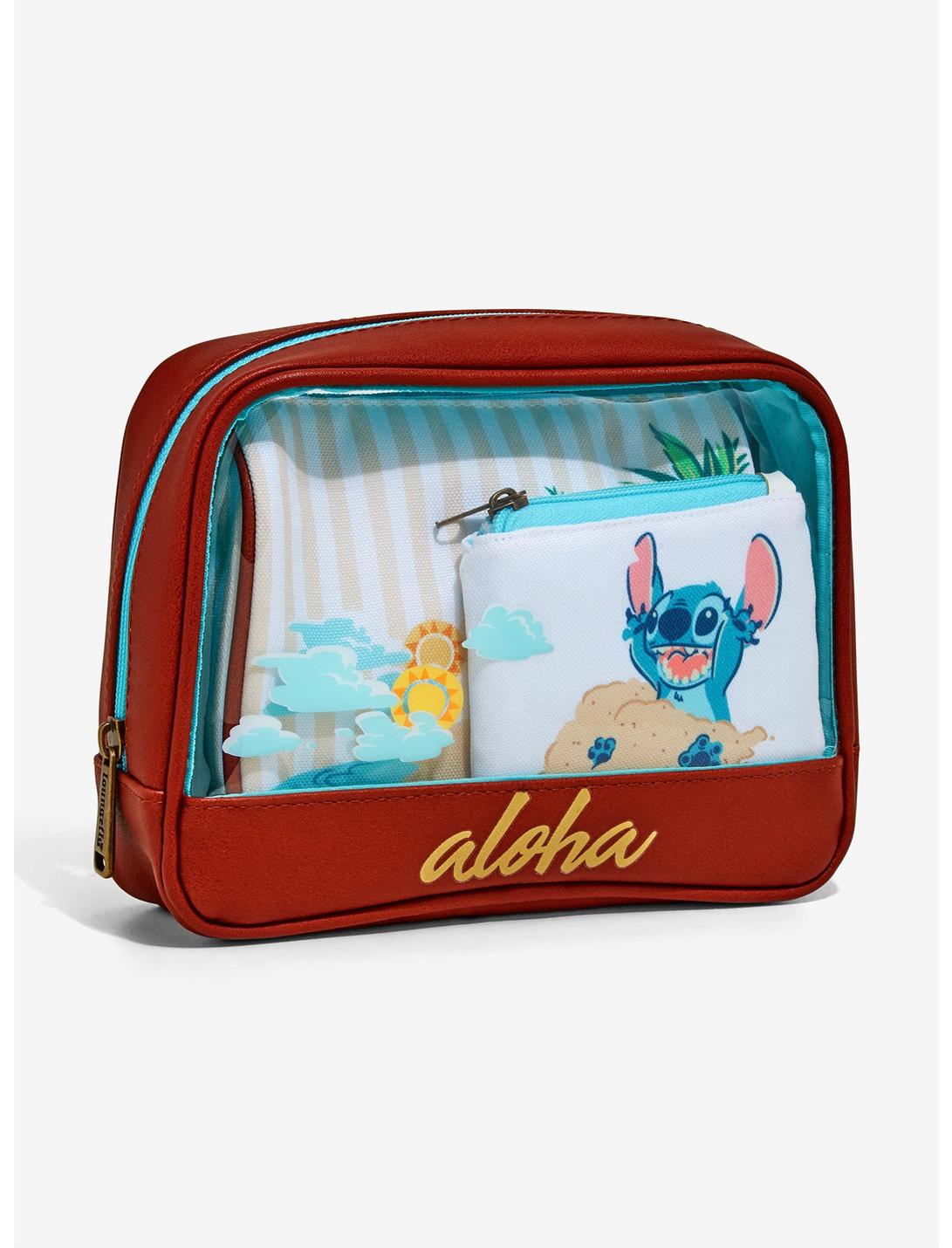 Loungefly Disney Lilo & Stitch Beach Cosmetic Bag Set - BoxLunch Exclusive, , hi-res