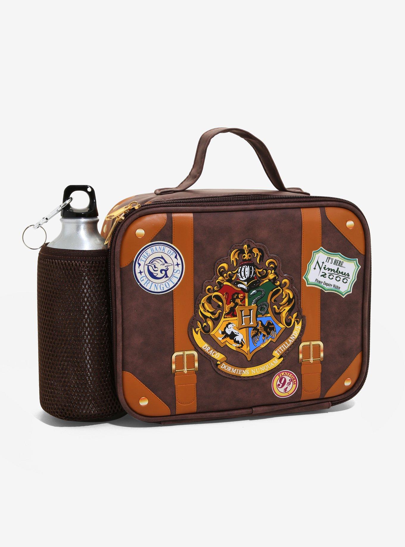 Harry Potter Lunch Box Hogwarts Reversible Sequin Insulated Lunch Bag Tote  *NEW