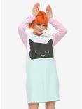 Black Cat Pastel Color-Block Rugby Dress, MULTI, hi-res