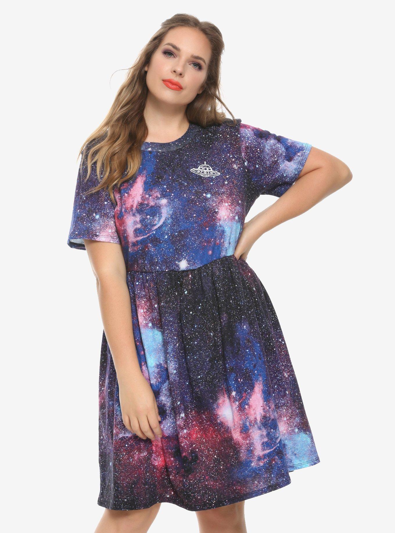 Galaxy Get In Loser Dress Plus Size, GALAXY, hi-res