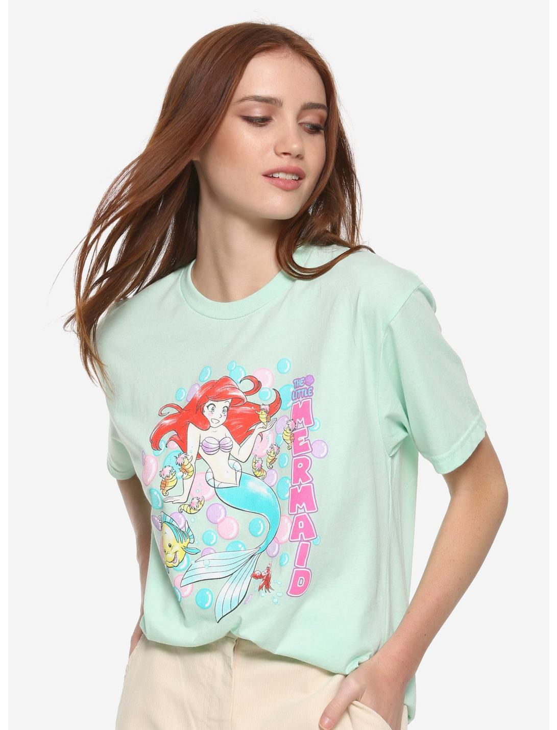 Disney The Little Mermaid Bubbly Womens T-Shirt - BoxLunch Exclusive, MINT, hi-res