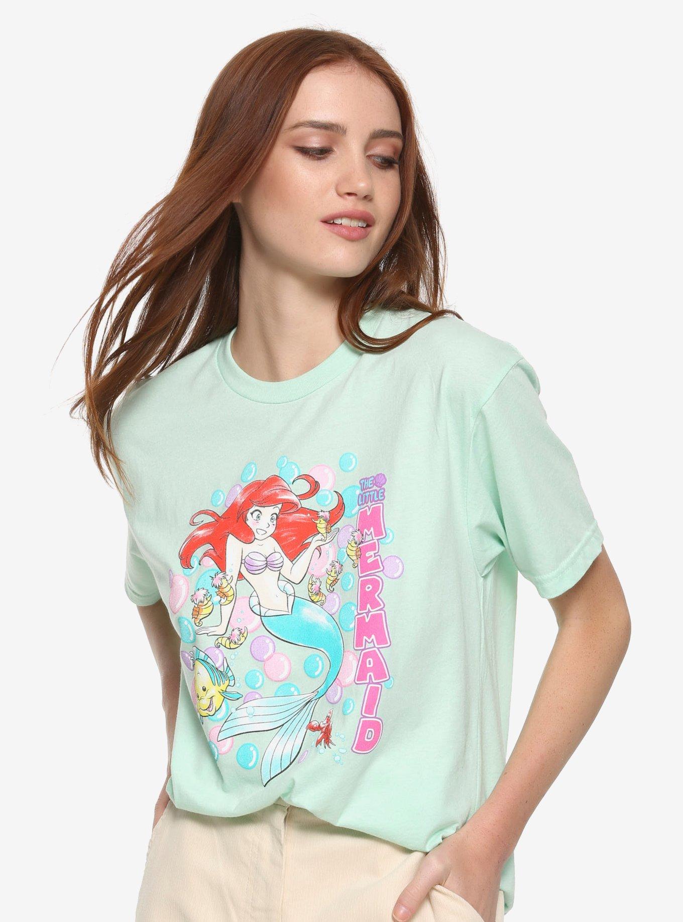 Disney The Little Mermaid Bubbly Womens T-Shirt - BoxLunch Exclusive, MINT, hi-res