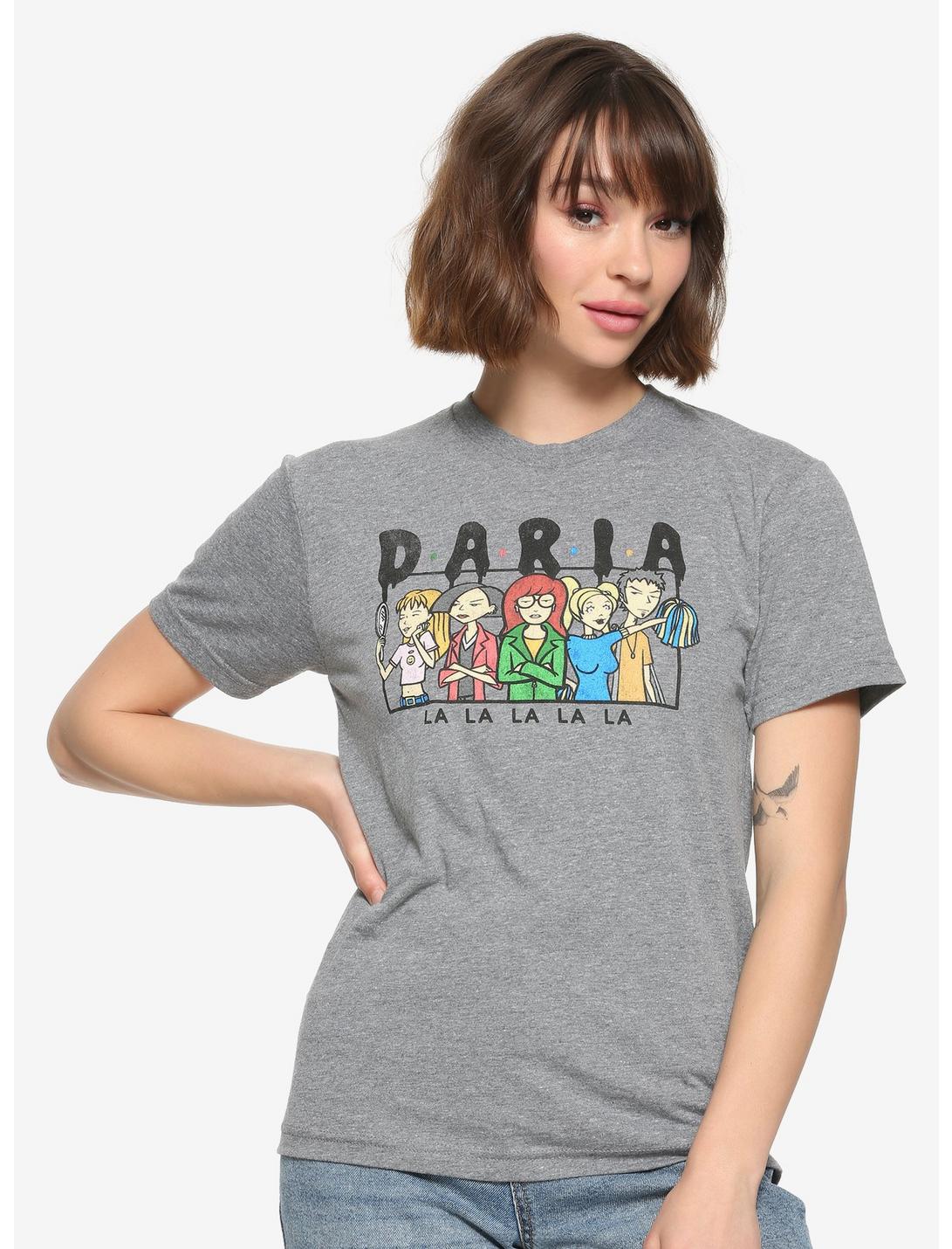 Daria La La La La La Womens T-Shirt - BoxLunch Exclusive, GREY, hi-res
