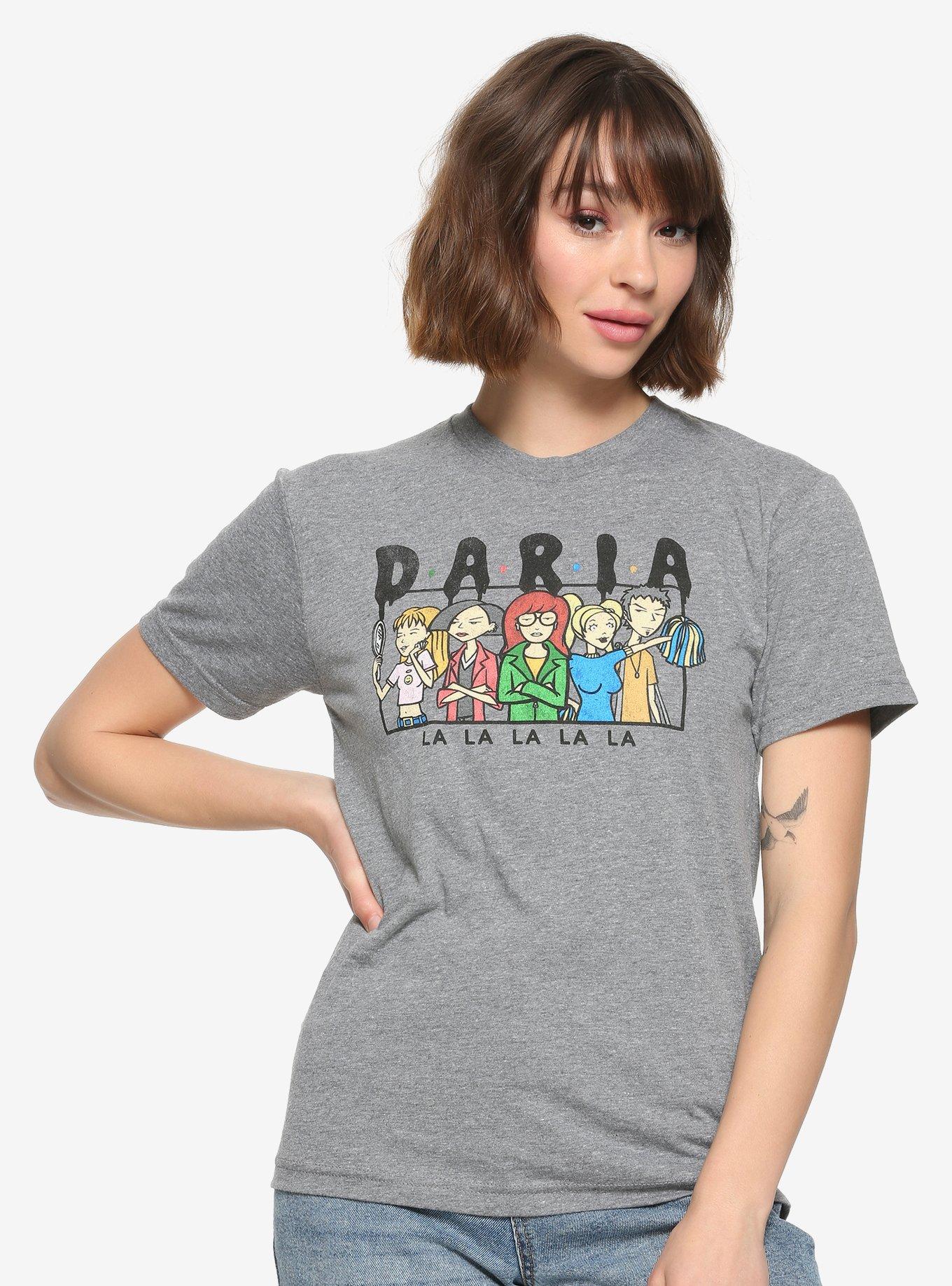 Daria La La La La La Womens T-Shirt - BoxLunch Exclusive, GREY, hi-res
