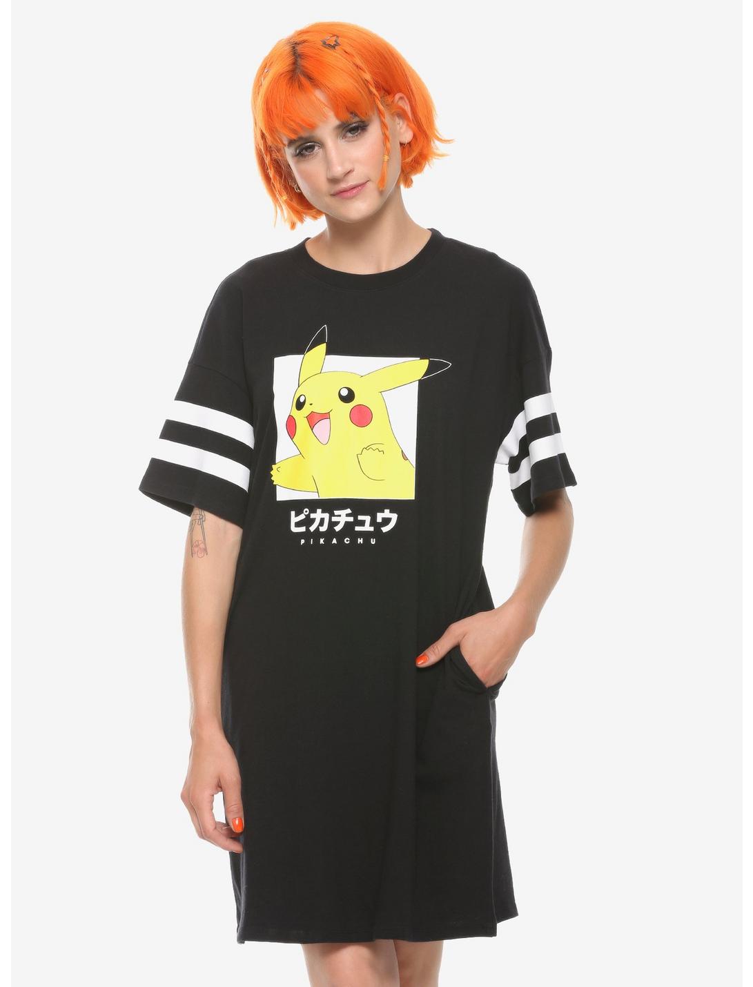 Pokemon Pikachu Black & White Varsity Dress, BLACK, hi-res