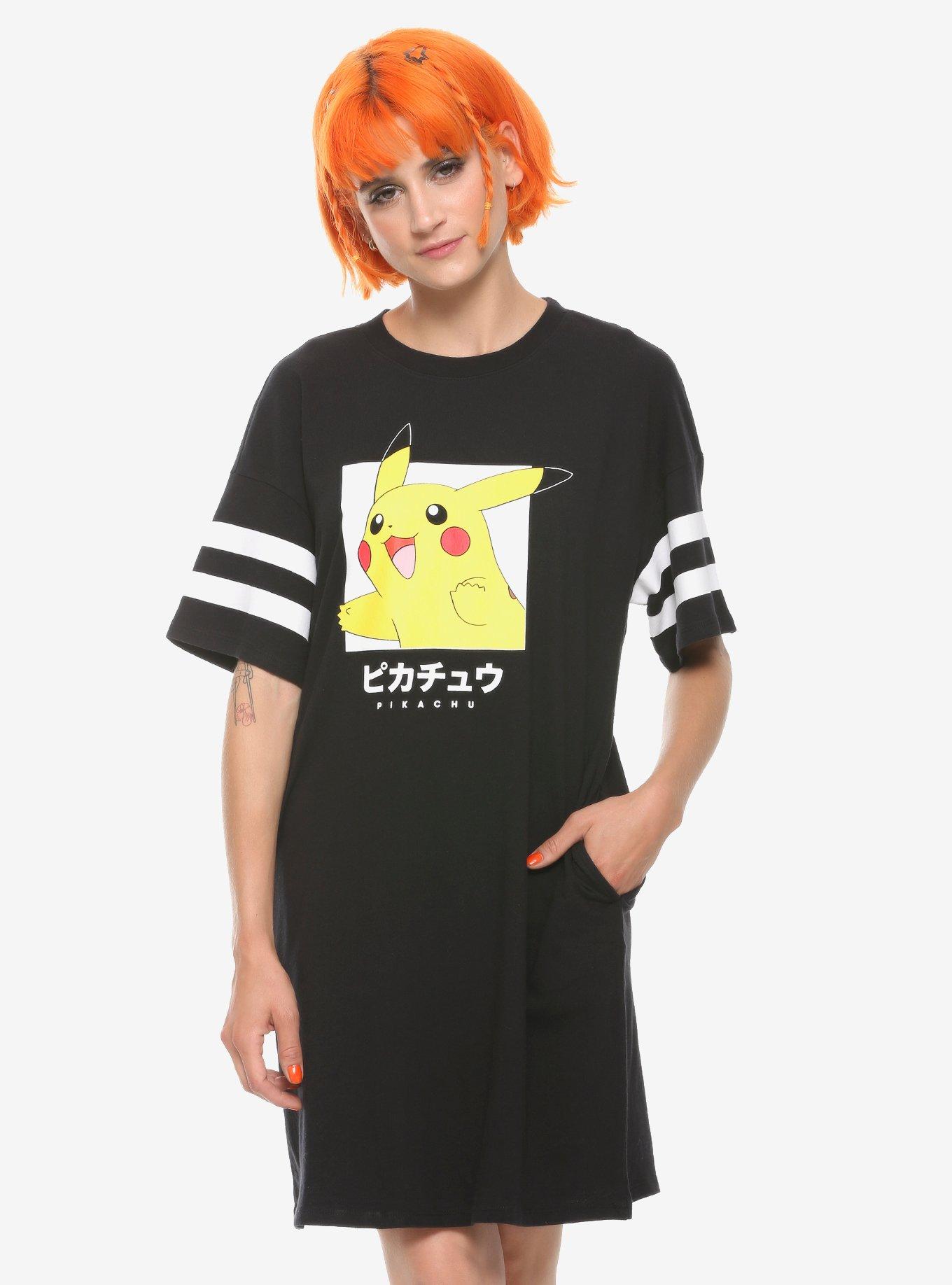 Pokemon Pikachu Black & White Varsity Dress, BLACK, hi-res