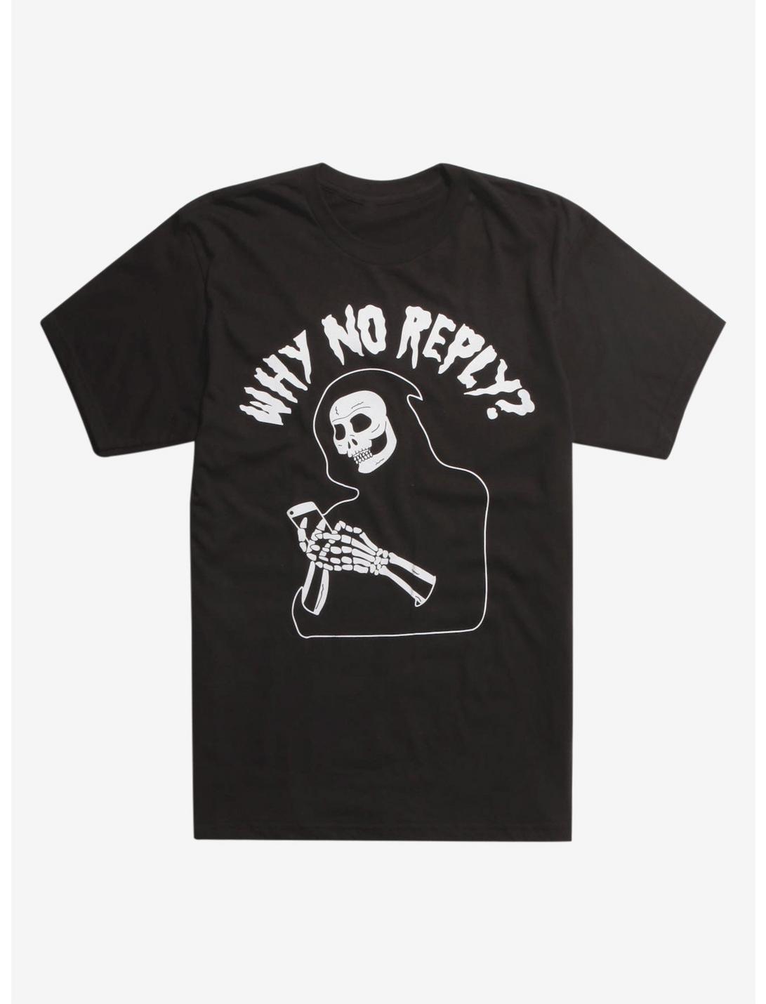 Why No Reply Reaper T-Shirt, WHITE, hi-res