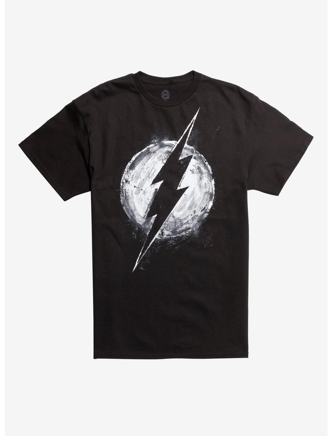 DC Comics The Flash Chalk Logo T-Shirt, WHITE, hi-res