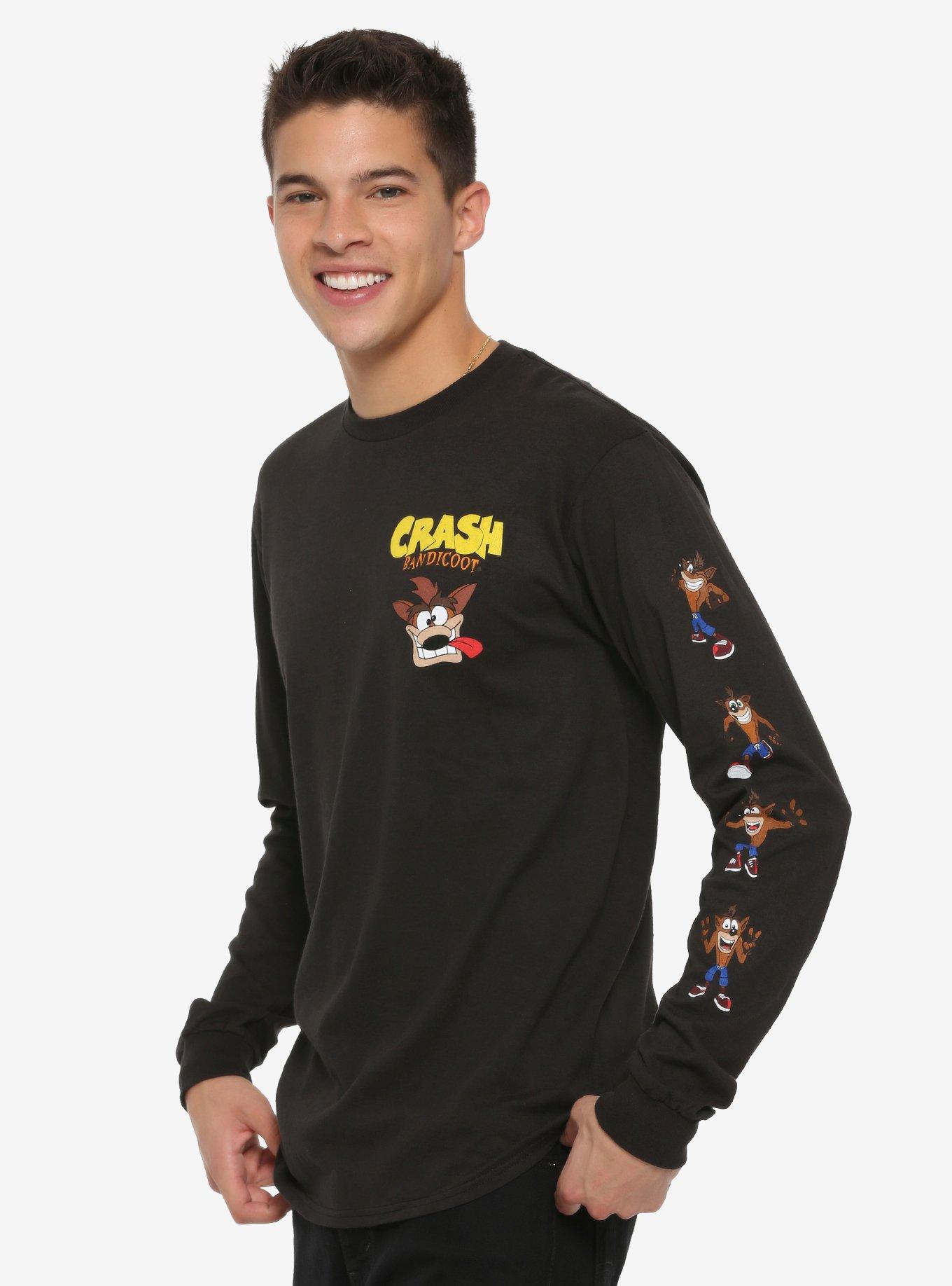 crash bandicoot long sleeve shirt