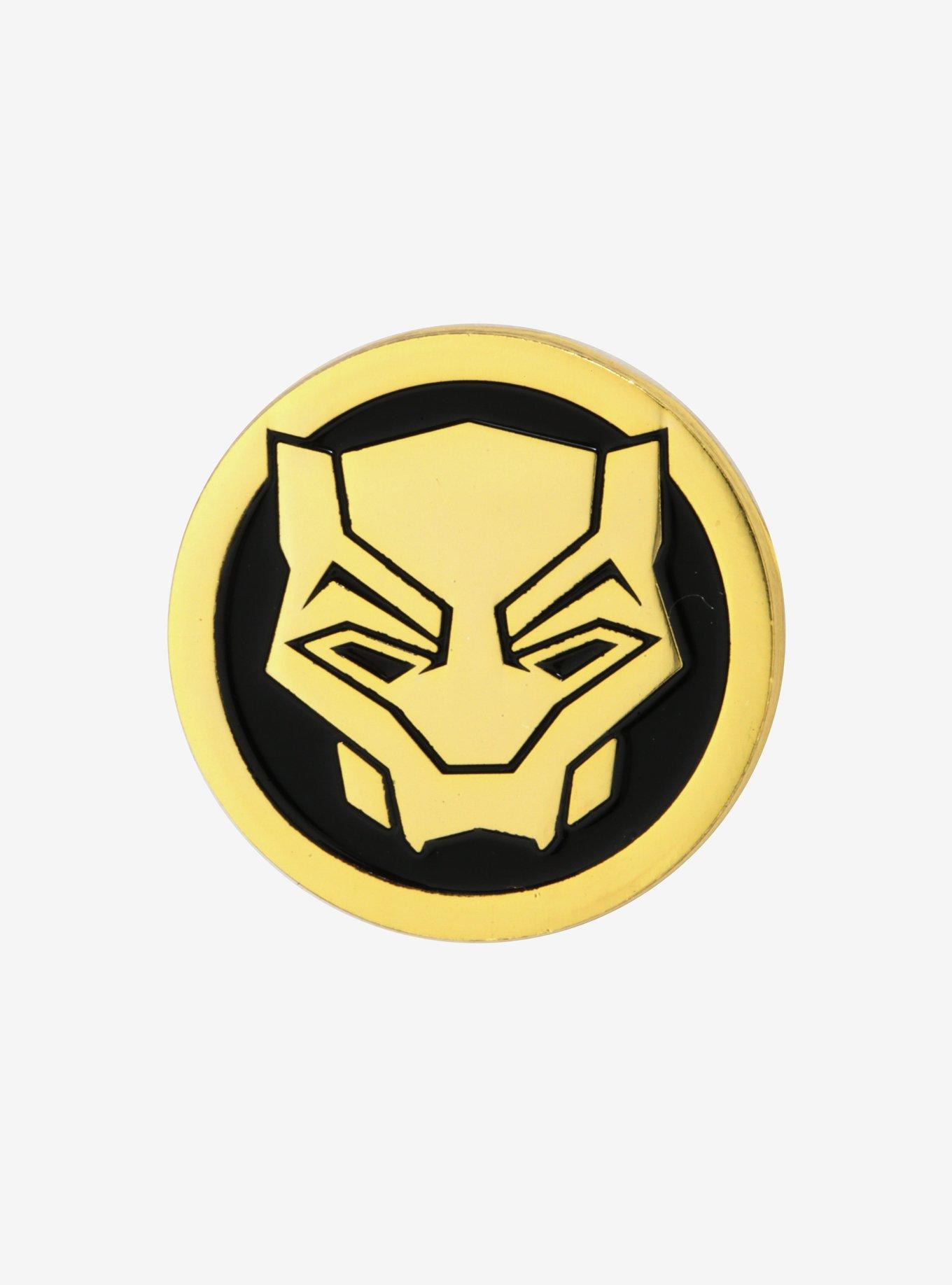Marvel Black Panther Gold Enamel Pin, , hi-res