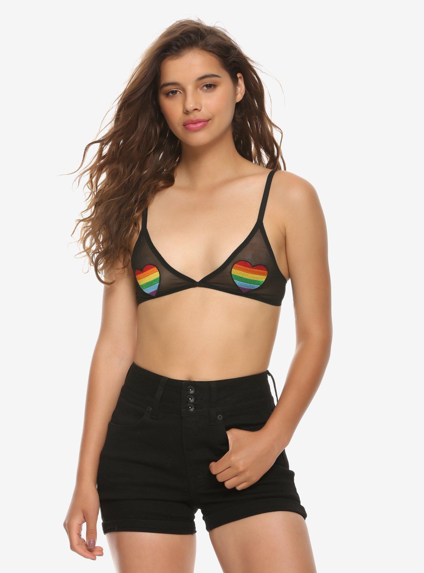 Mesh Transgender Pride Heart Bralette