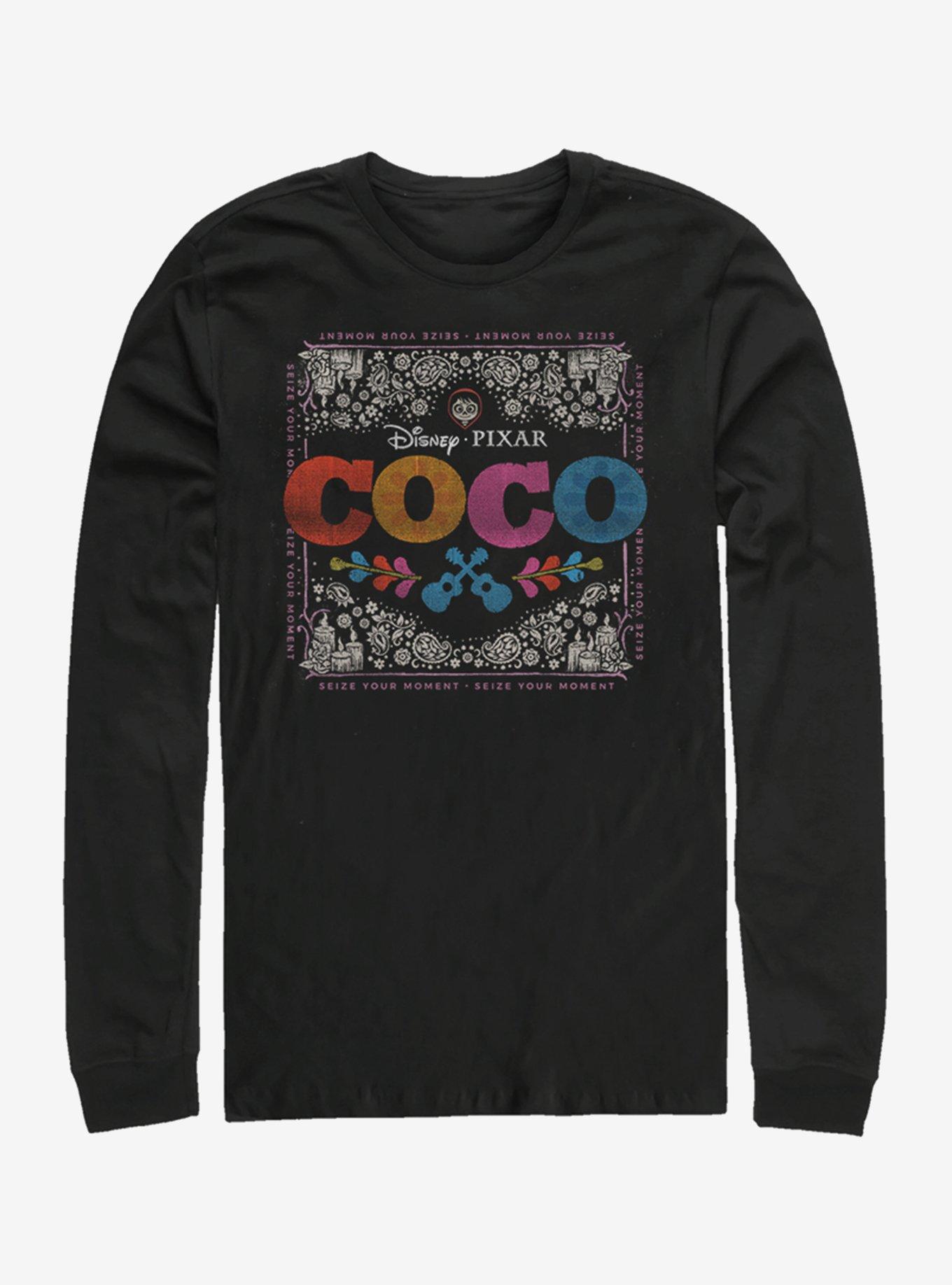 Disney Pixar Coco Xerox Bandana Long Sleeve T-Shirt, BLACK, hi-res