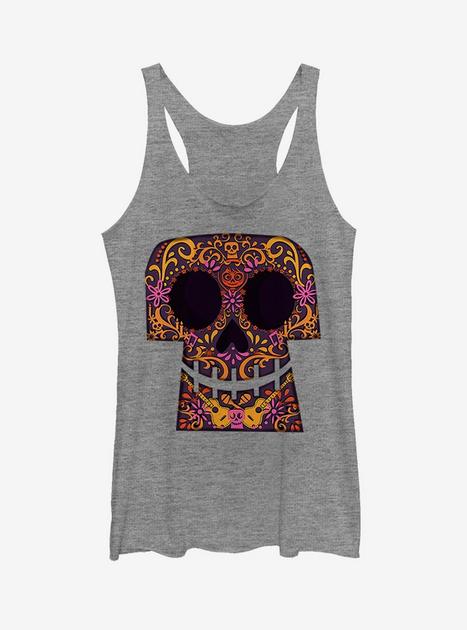 Disney Pixar Coco Paper Cut Coco Womens Tank - GREY | BoxLunch