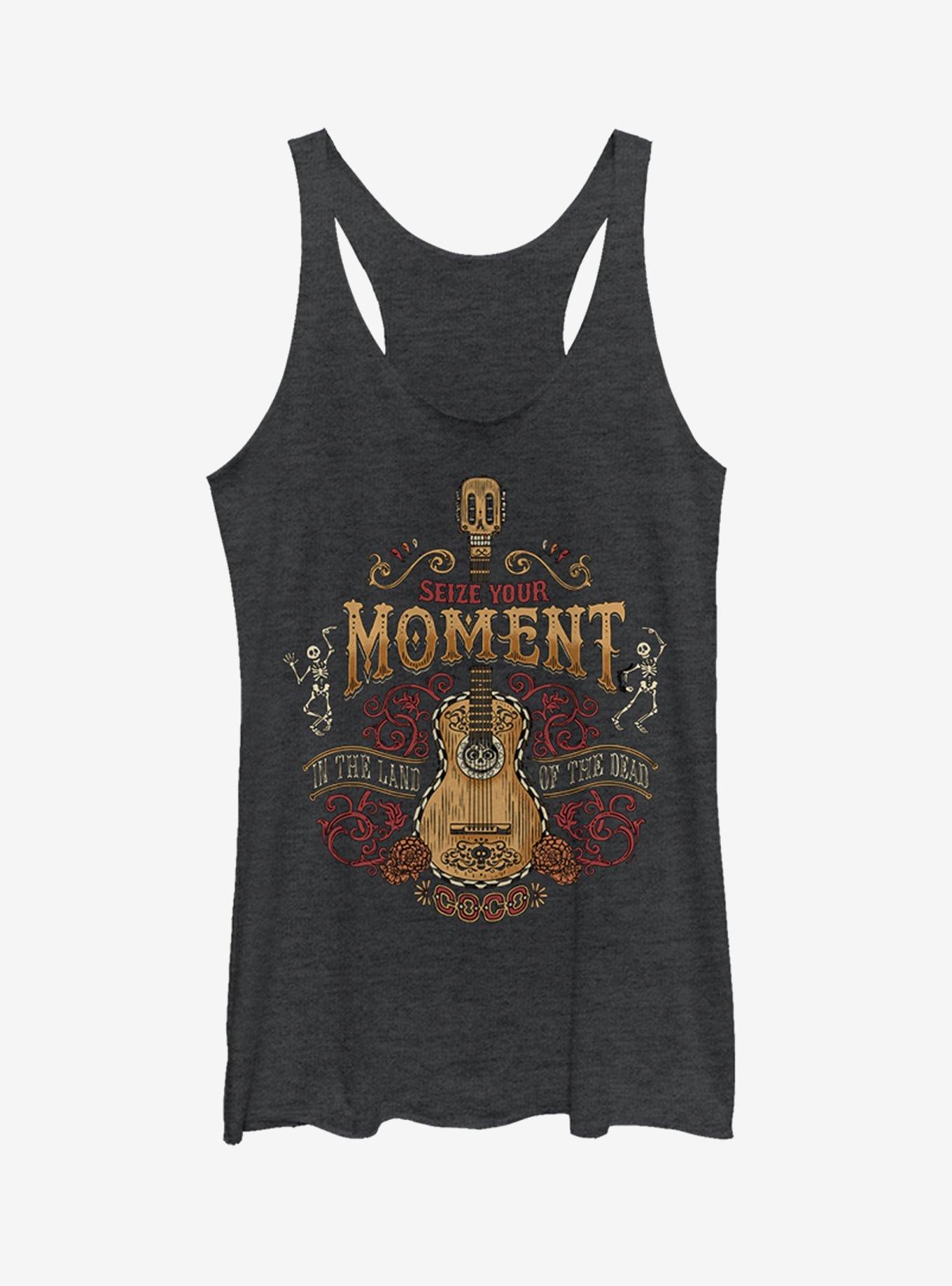 Disney Pixar Coco Seize The Moment Womens Tank, BLK HTR, hi-res