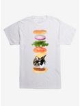 Cat Burger T-Shirt, WHITE, hi-res