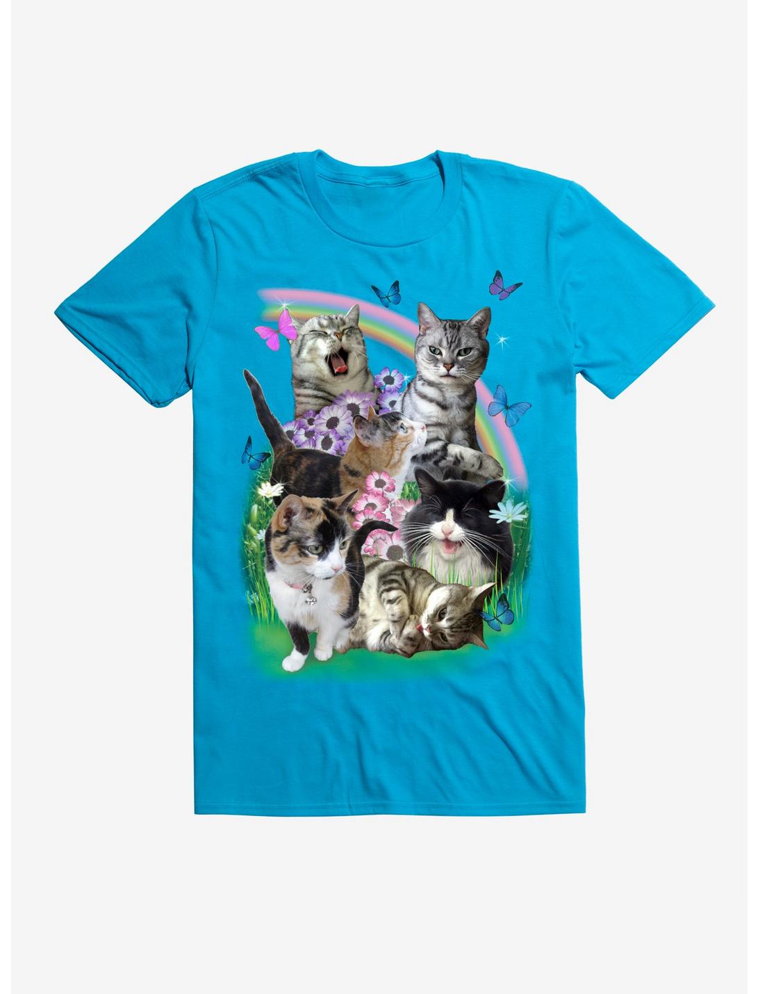 Cat Friends T-Shirt, CARRIBEAN BLUE, hi-res