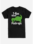 T-Rex Hates Push-Ups T-Shirt, BLACK, hi-res
