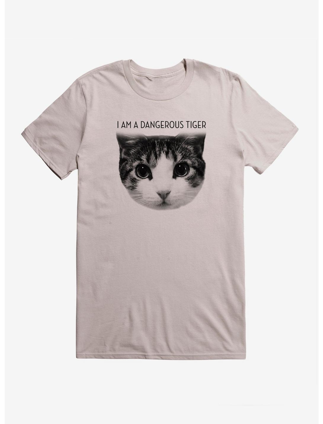Dangerous Tiger Cat T-Shirt, SILVER, hi-res