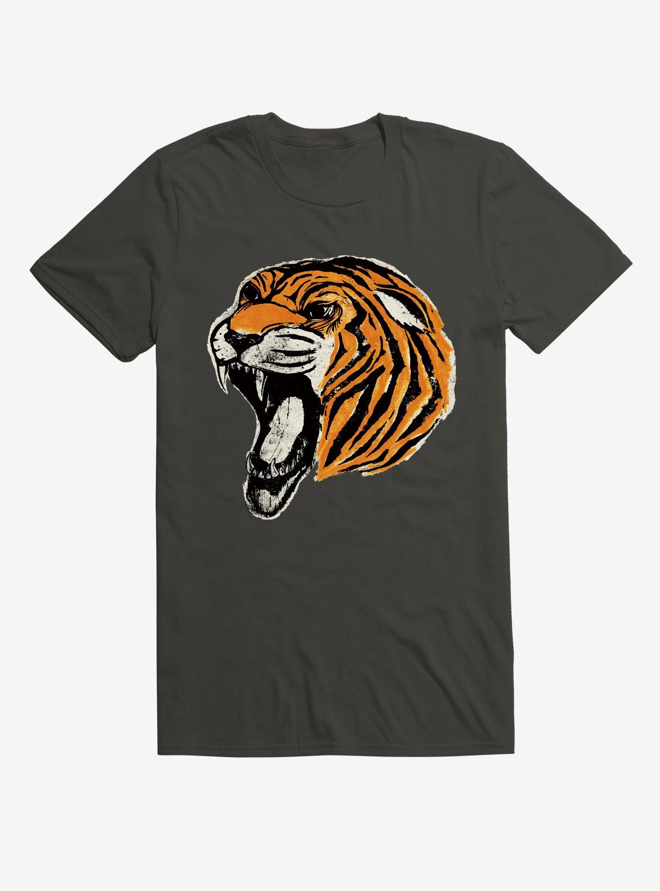 Vintage Tiger T-Shirt, SMOKE, hi-res