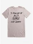 I Ran Out of Cat Shirts T-Shirt, SILVER, hi-res