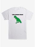 Drinking Problem Dinosaur T-Shirt, WHITE, hi-res