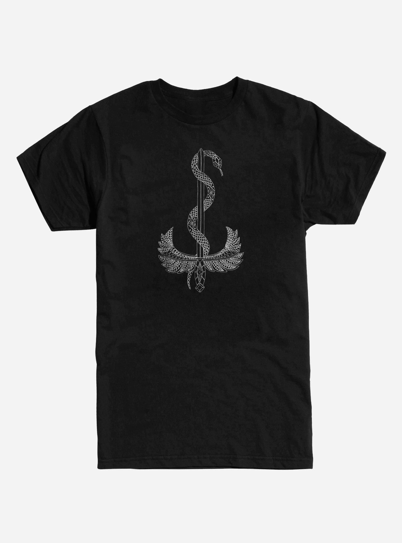 Snake & Sword T-Shirt, BLACK, hi-res