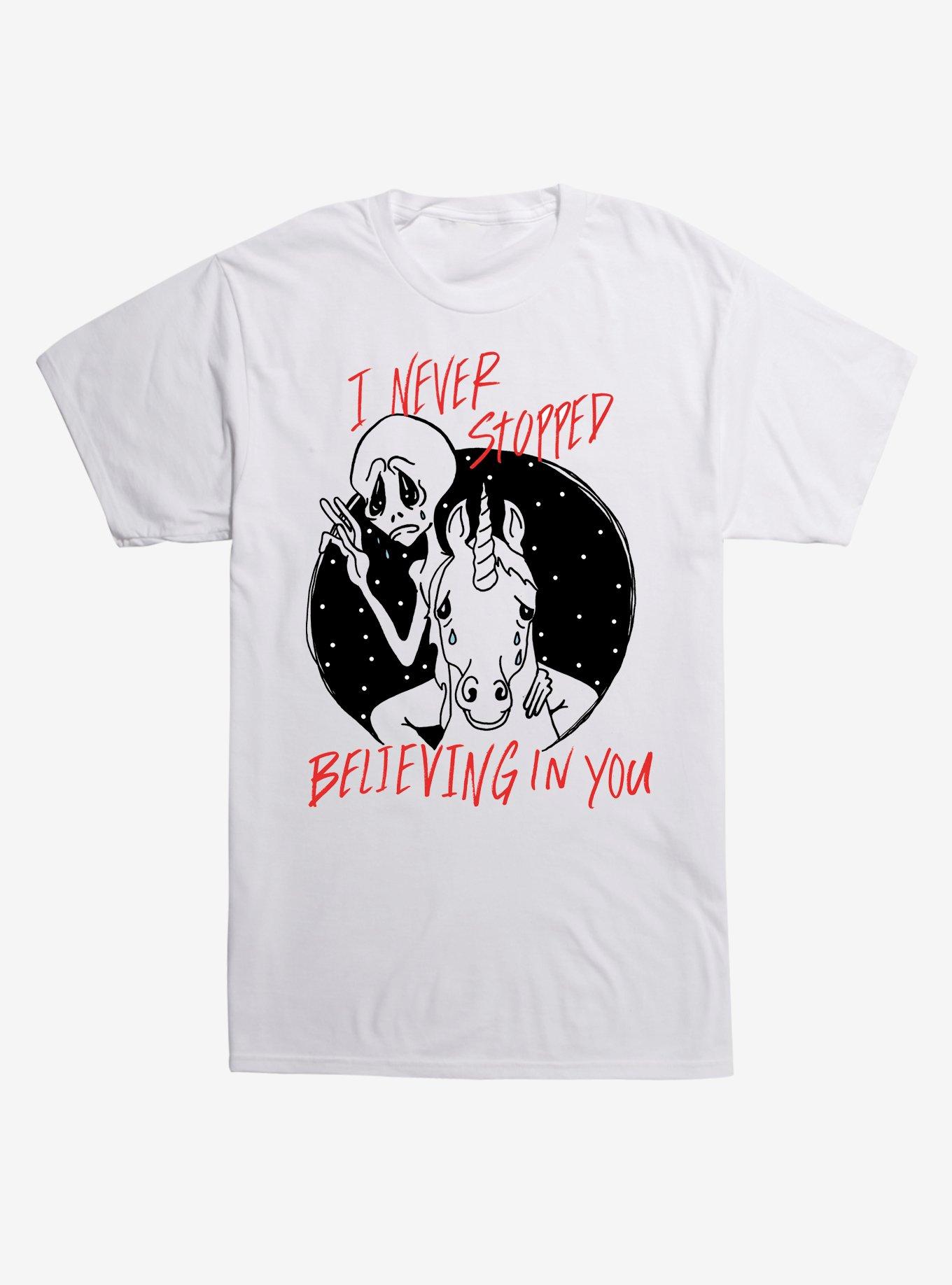 Never Stopped Believing Alien T-Shirt, WHITE, hi-res