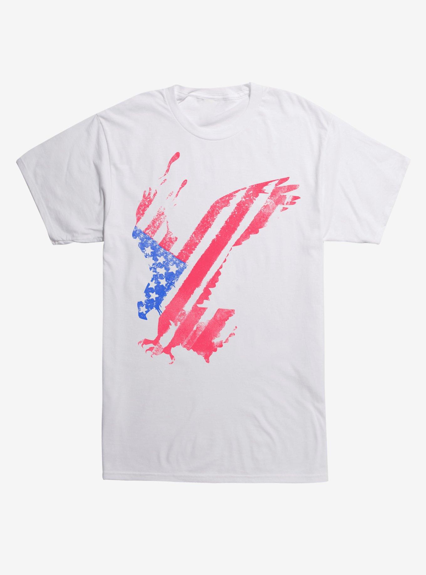 Eagle Flag T-Shirt, WHITE, hi-res