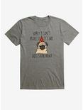 Dogs Birthday Pug T-Shirt, HEATHER GREY, hi-res