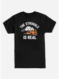 Struggle Is Real Pizza T-Shirt, BLACK, hi-res