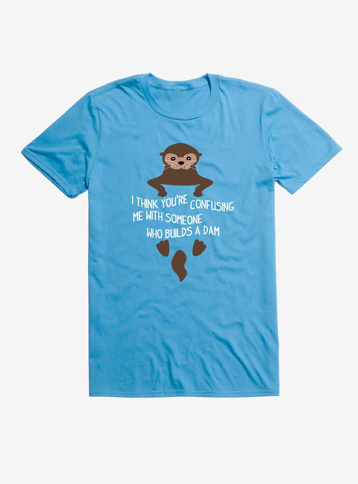 Build A Dam Otter T-Shirt, LIGHT BLUE, hi-res