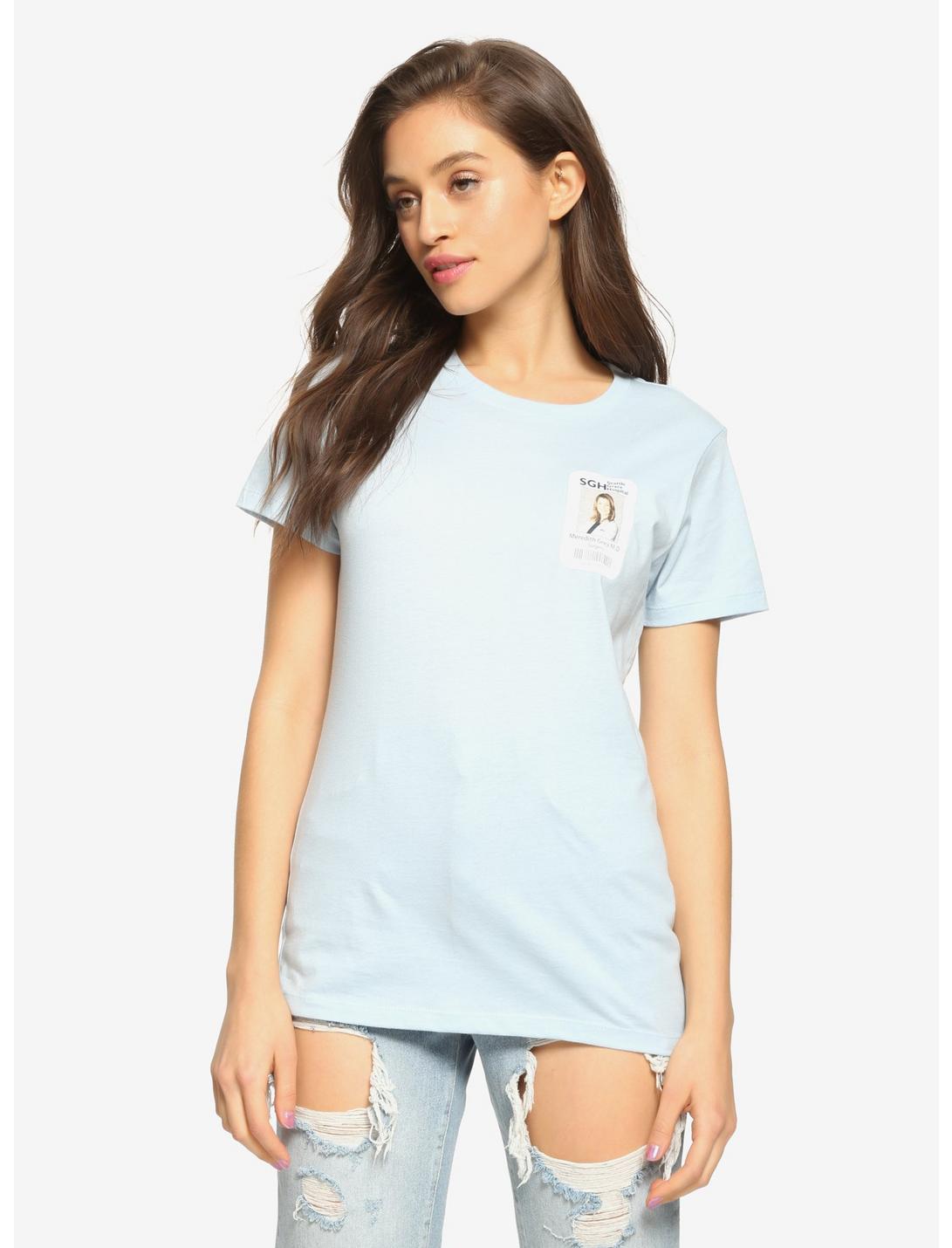 Grey's Anatomy Meredith Badge Girls T-Shirt, WHITE, hi-res