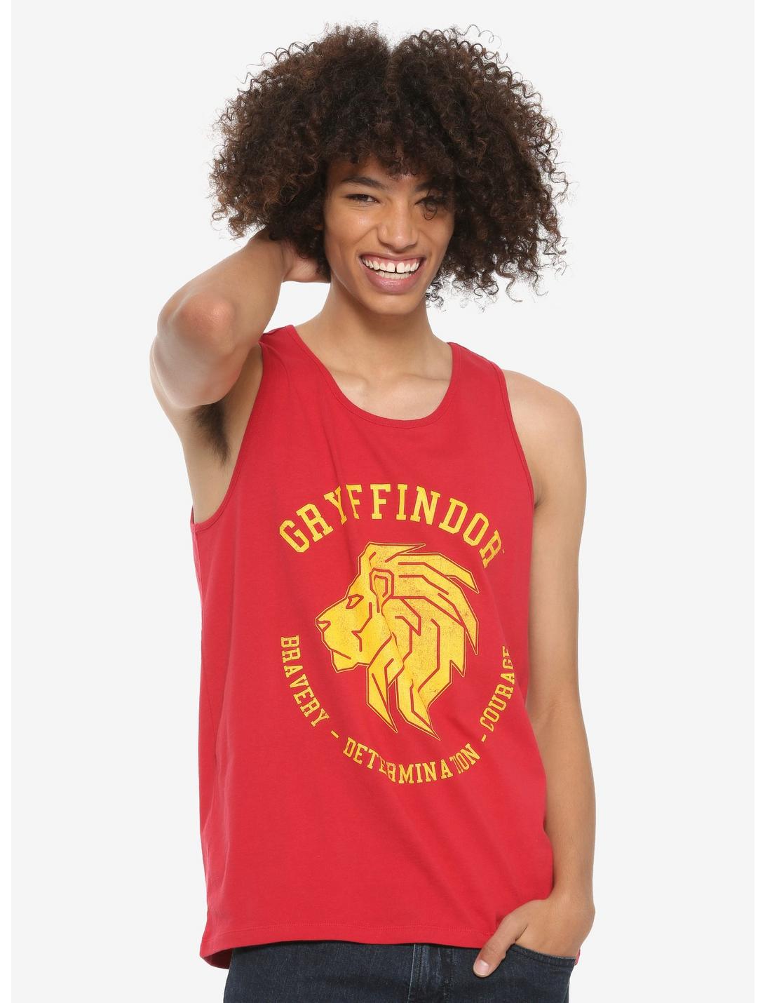 Harry Potter Gryffindor Ringer Tank Top - BoxLunch Exclusive, RED, hi-res