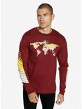 Marvel Iron Man Stark Industries World Long Sleeve T-Shirt - BoxLunch Exclusive, RED, hi-res