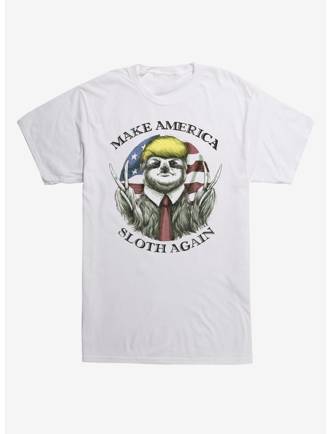 President Sloth T-Shirt, WHITE, hi-res