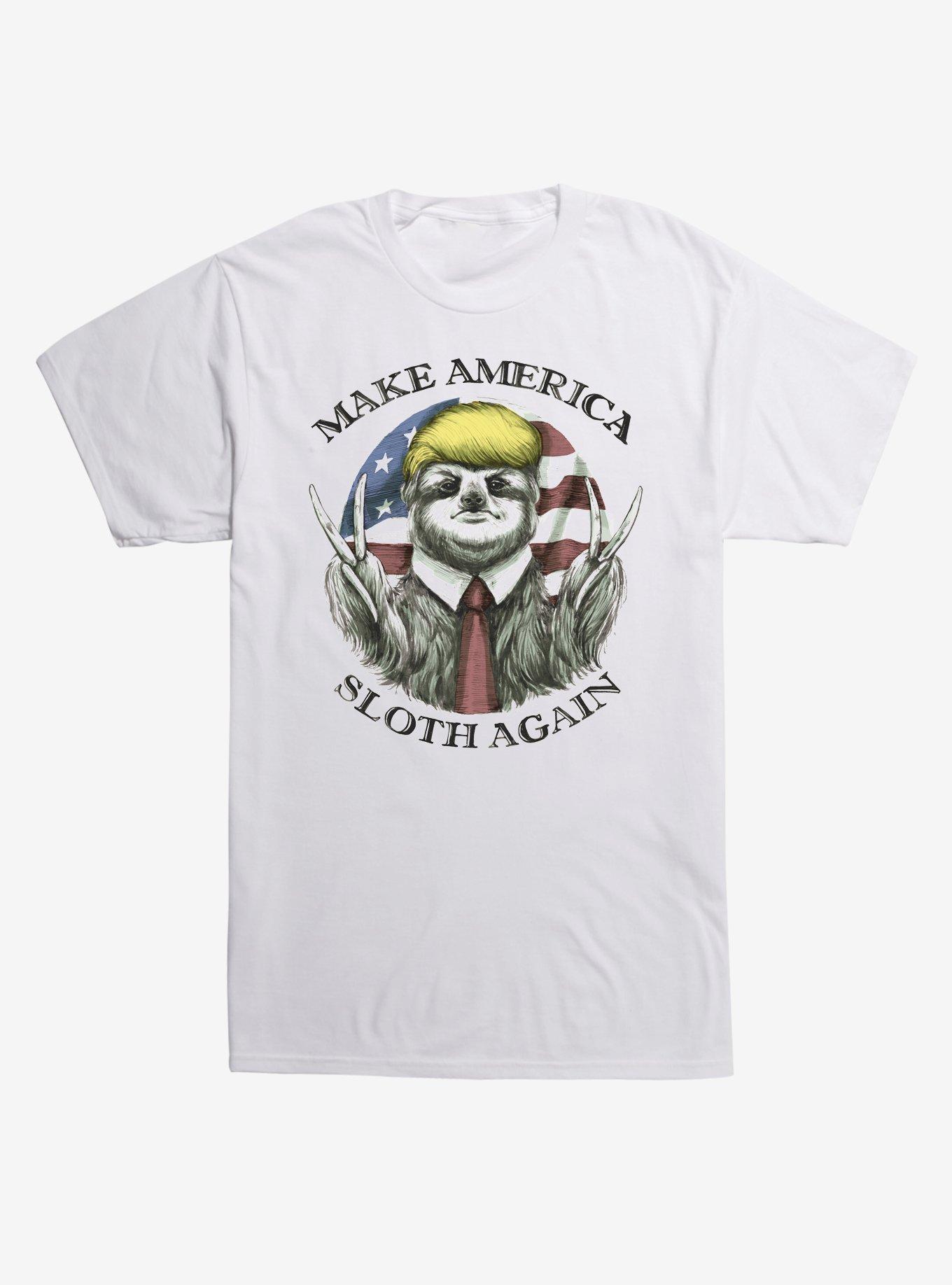 President Sloth T-Shirt, WHITE, hi-res