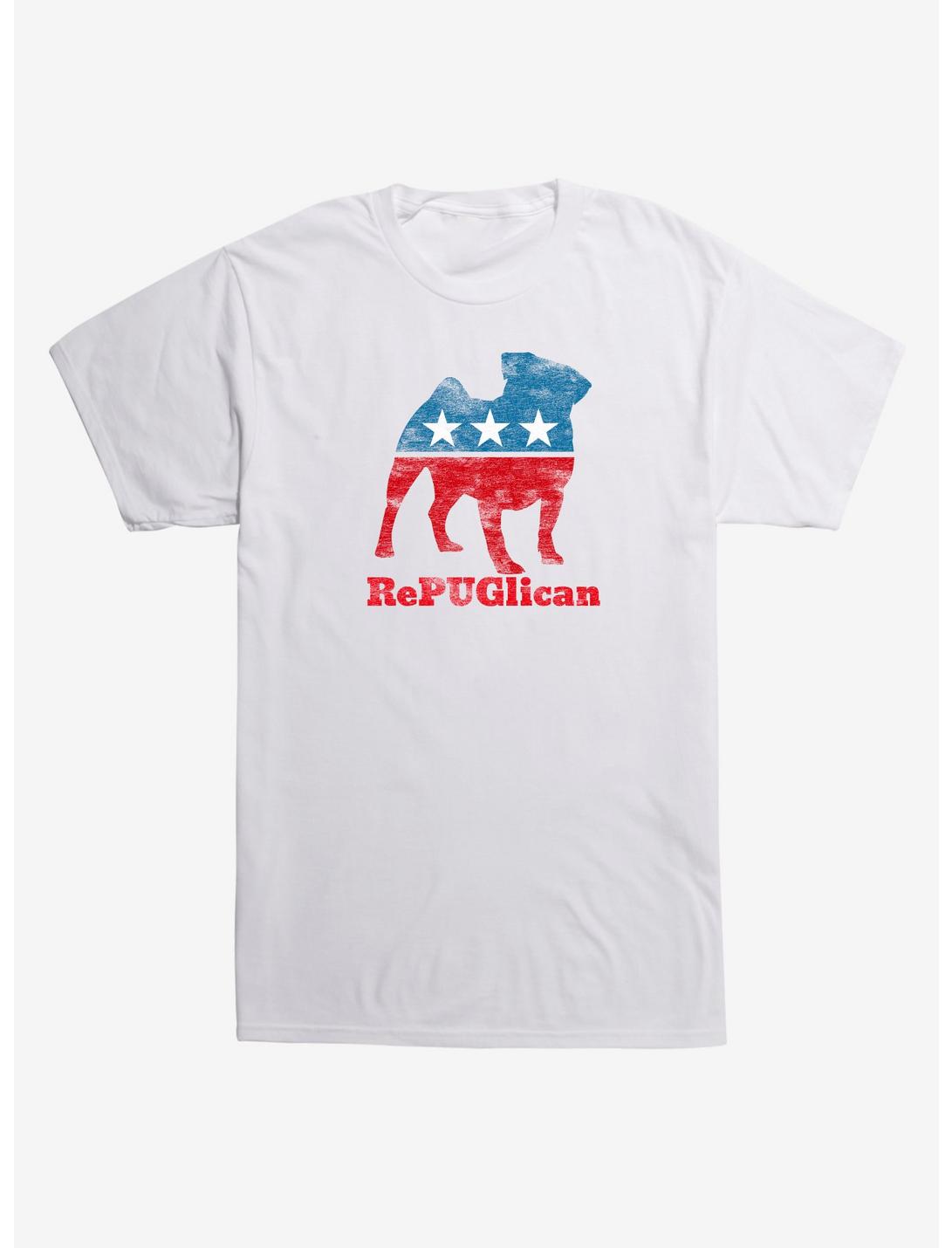 Repuglican Pug T-Shirt, WHITE, hi-res