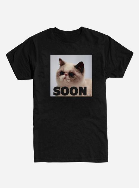 Soon Cat T-Shirt - BLACK | Hot Topic