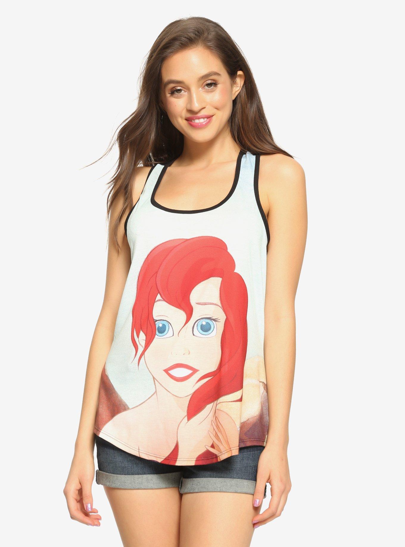 Disney The Little Mermaid Ariel Face Girls Tank Top, MULTI, hi-res